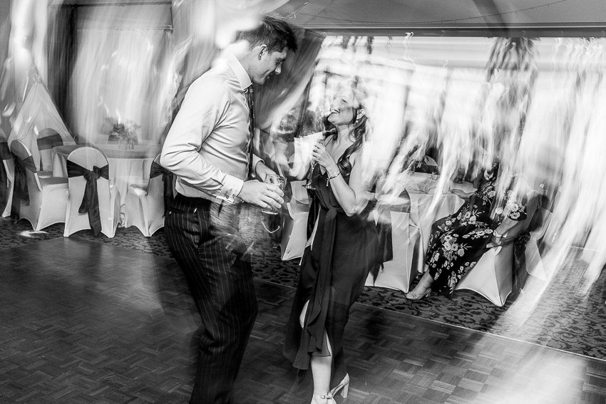 Long exposure wedding dance